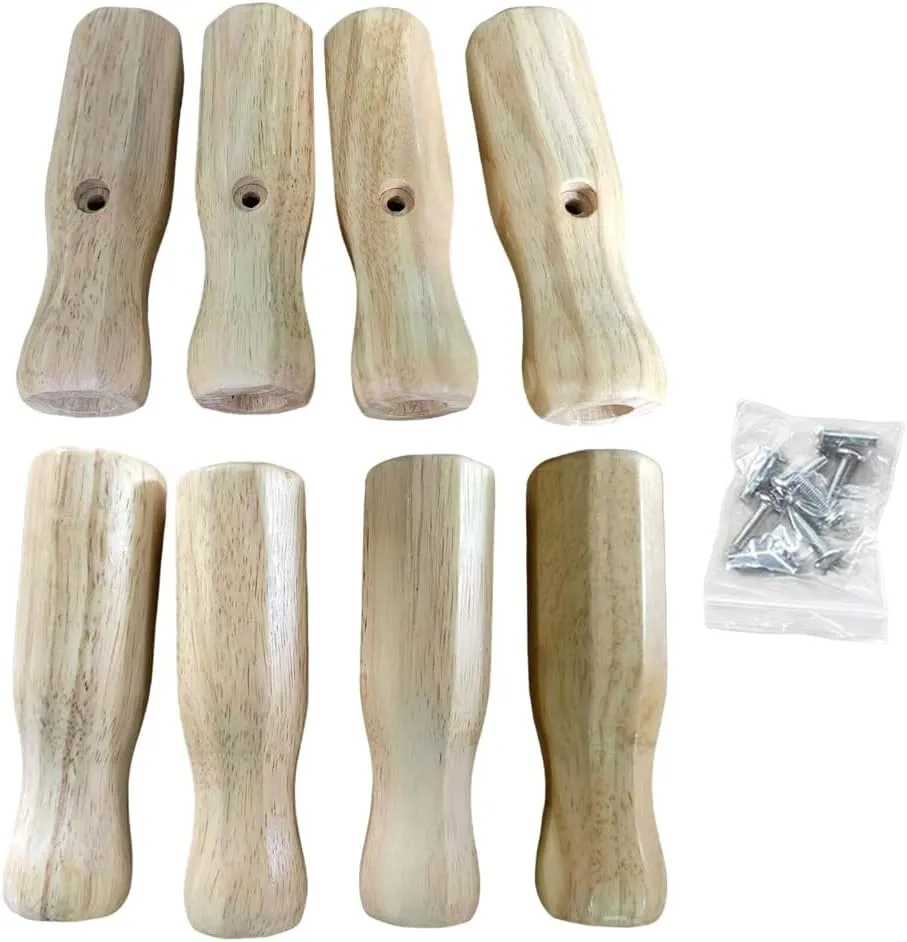 Table Soccer Handle, 8Pcs Wood Soccer Handle Grip Foosball Table Top Game Replacement Handle Part Foosball Accessories