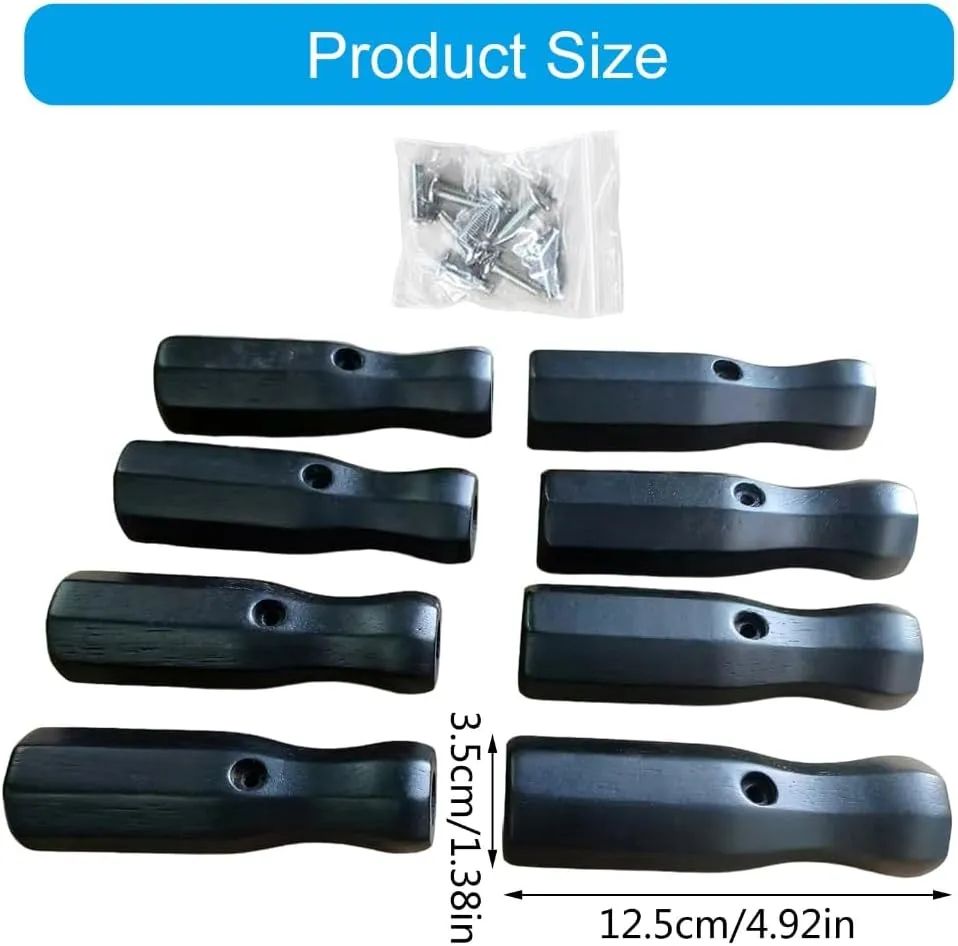 Table Soccer Handle, 8Pcs Wood Soccer Handle Grip Foosball Table Top Game Replacement Handle Part Foosball Accessories