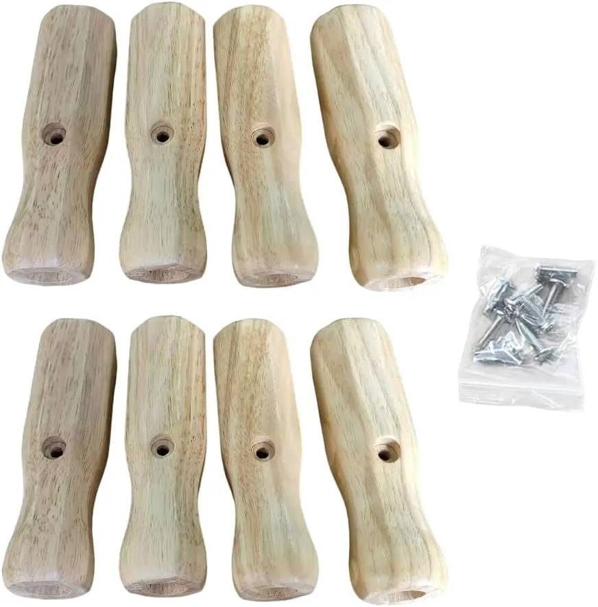 Table Soccer Handle, 8Pcs Wood Soccer Handle Grip Foosball Table Top Game Replacement Handle Part Foosball Accessories