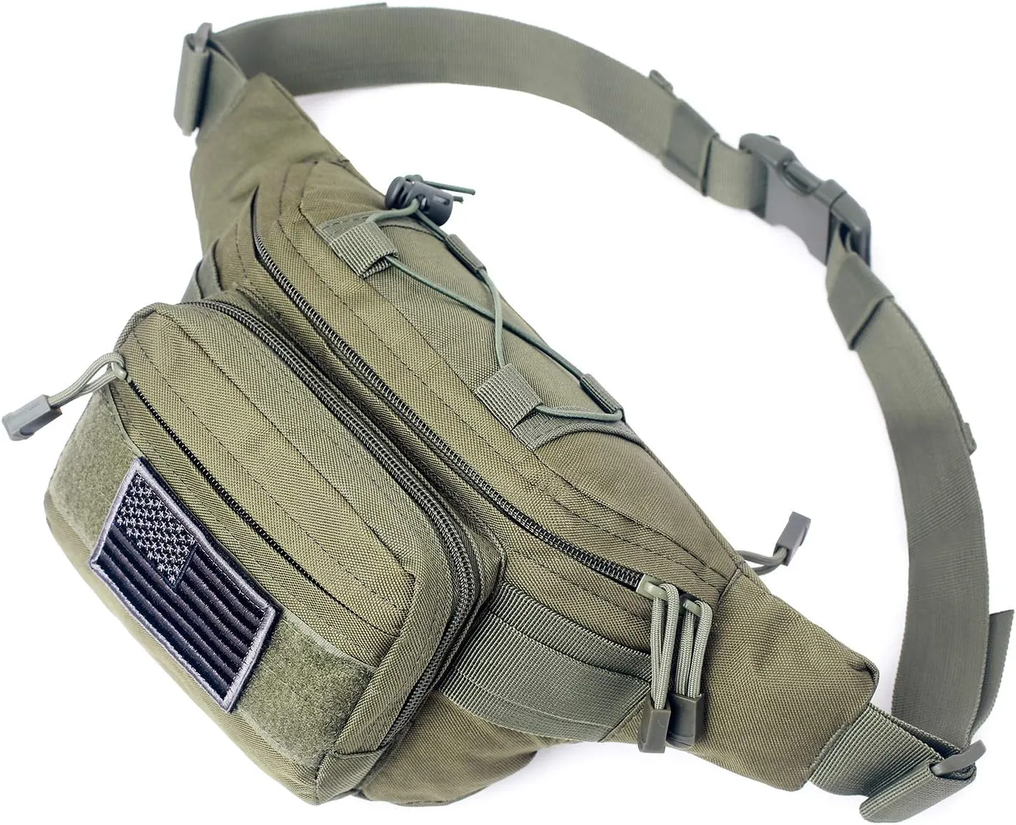 Tactical Fanny Pack Military Waist Bag Pack Hip Bum EDC Bag with Adjustable Strap for Camping Hiking Hunting