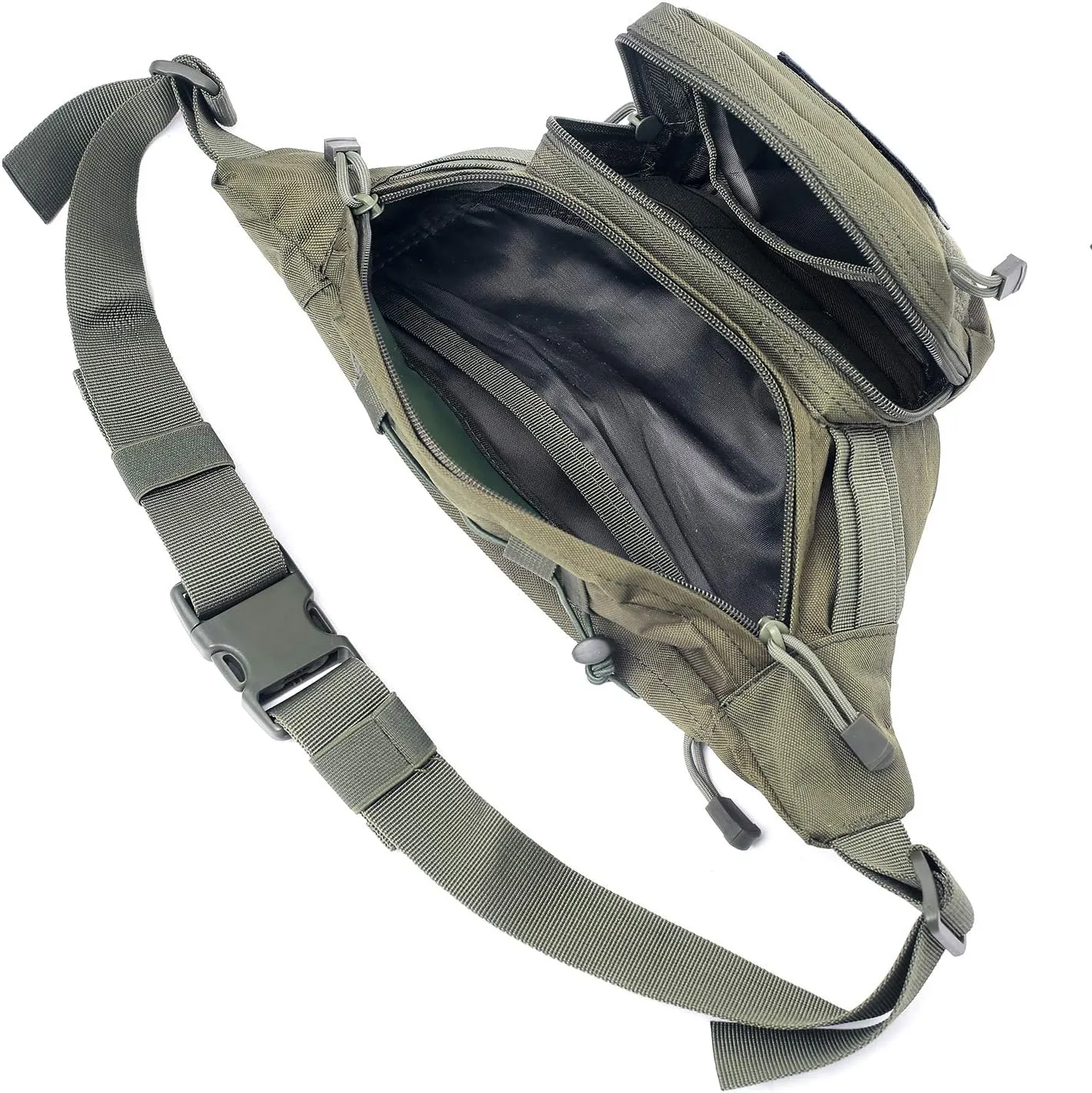 Tactical Fanny Pack Military Waist Bag Pack Hip Bum EDC Bag with Adjustable Strap for Camping Hiking Hunting