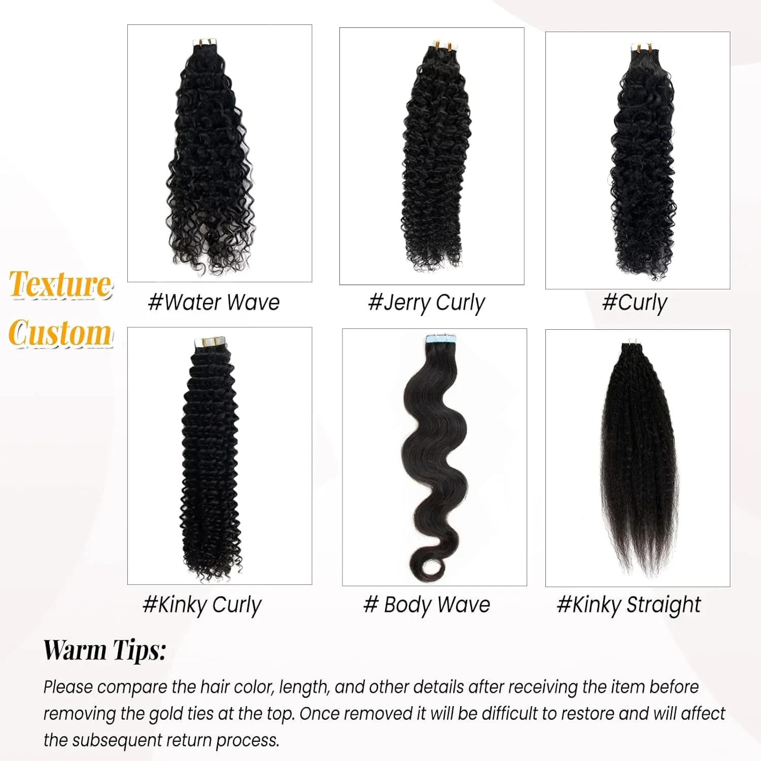 Tape in Hair Extensions Jerry Curly 20 Pieces 50g 24 Inch Natural Black Real Human Hair Extensions Tape ins