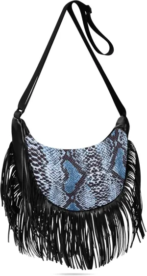 Tassel Crossbody Bag Women Fringe Boho Handbag Hippie Purse Vintage '70s Daily Bag