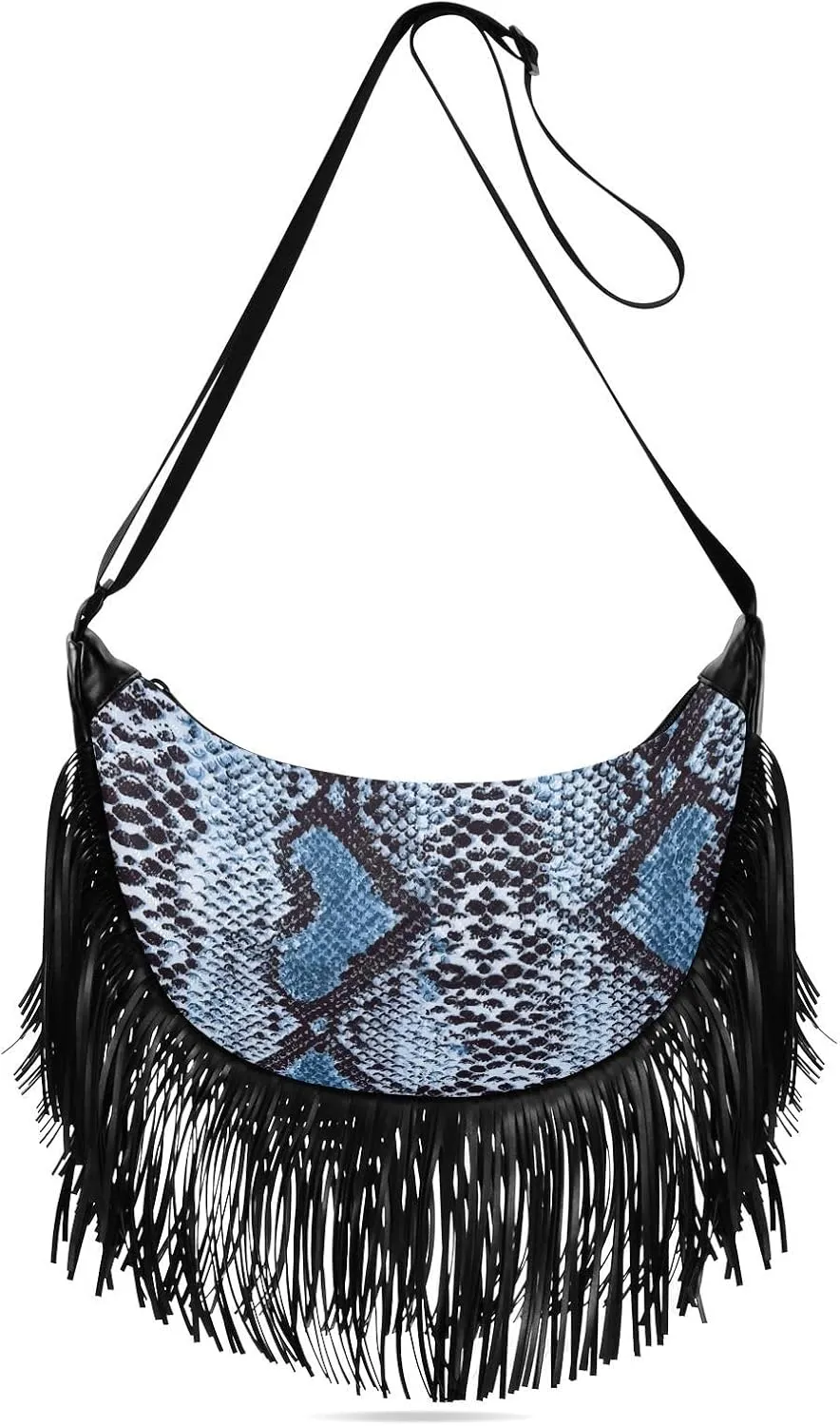 Tassel Crossbody Bag Women Fringe Boho Handbag Hippie Purse Vintage '70s Daily Bag