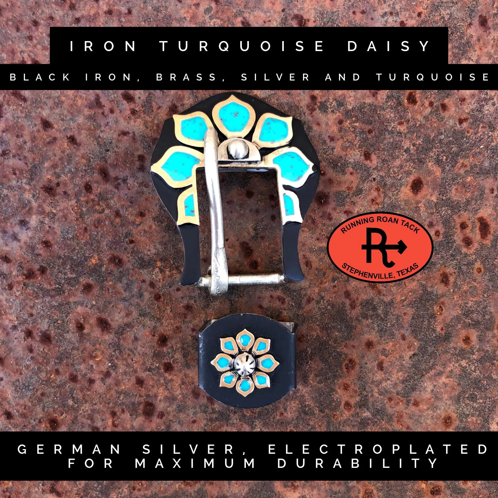 Teal Rose Mini Saddle Bag with Your Choice of Buckle and Fringe for Phone, Keys, Roping Powder, etc