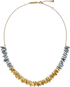 Ted Baker London Pemina Petal Fringe Necklace for Women (Silver/Gold)