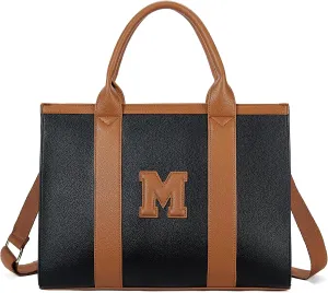 Telena Leather Tote Bag for Women Crossbody Tote Purse Handbag with Compartments and Adjustable Strap