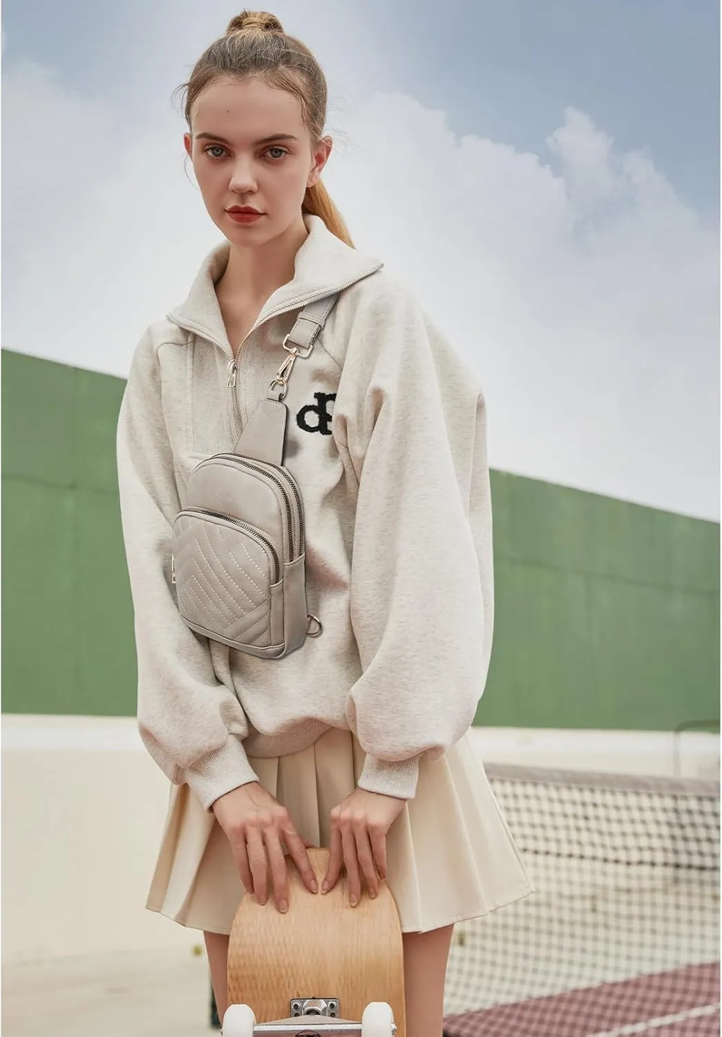 Telena Sling Bag for Women Crossbody Bags Fanny Packs for Women Cross Body Waist Pack with Detachable Strap