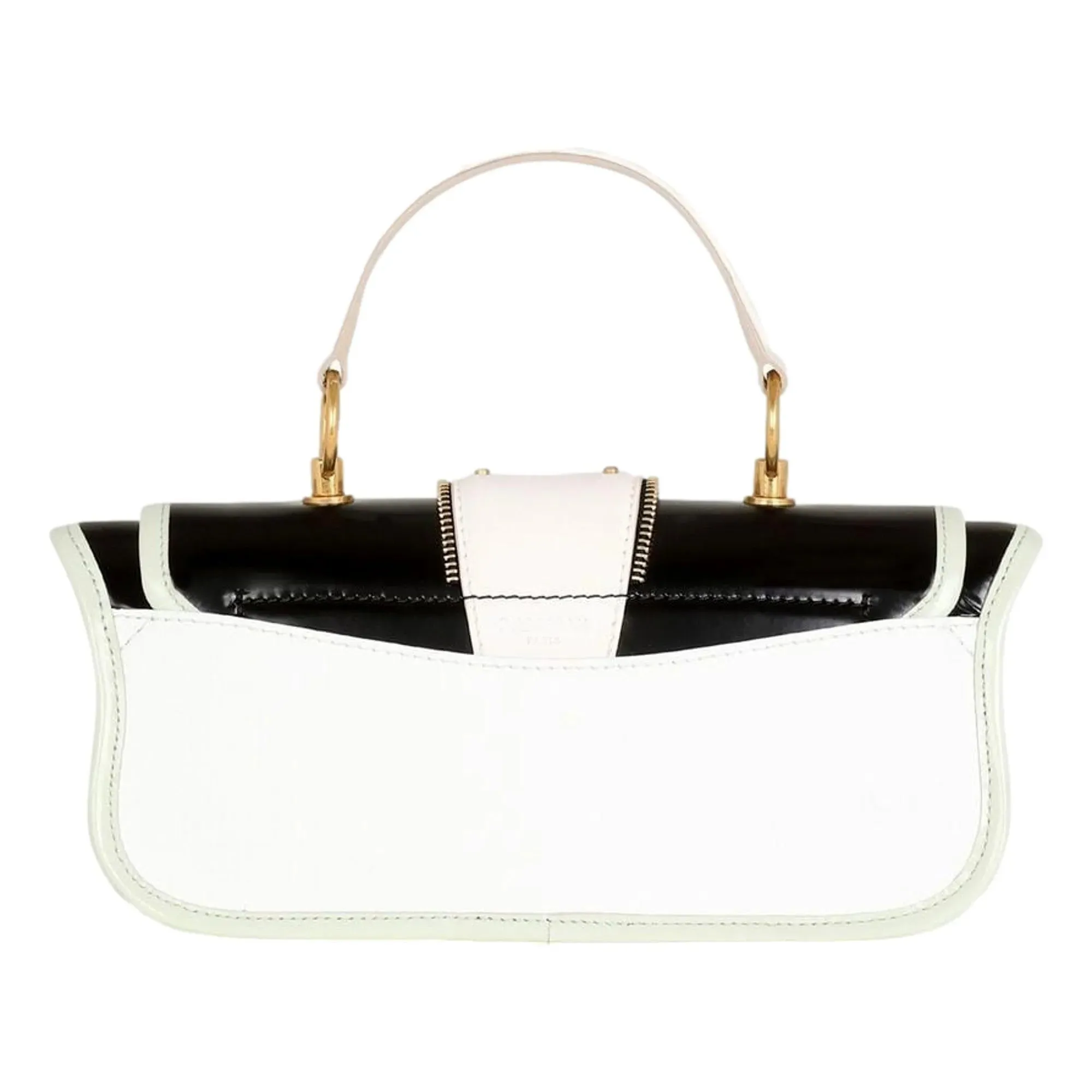 The Balmain Blaze Mint Green Leather Baguette Top Handle Crossbody Bag