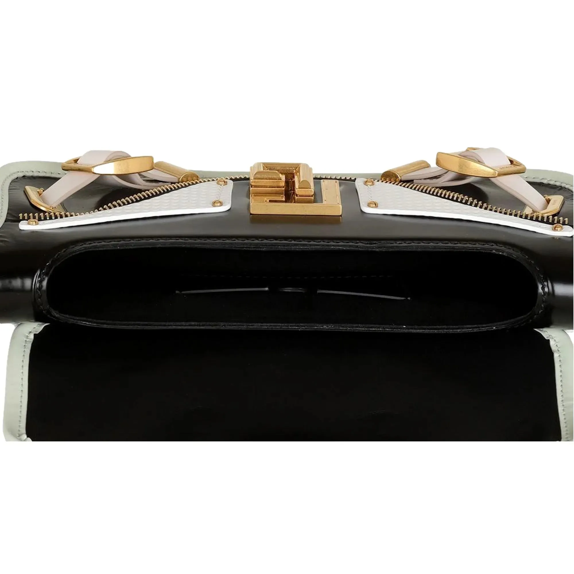 The Balmain Blaze Mint Green Leather Baguette Top Handle Crossbody Bag