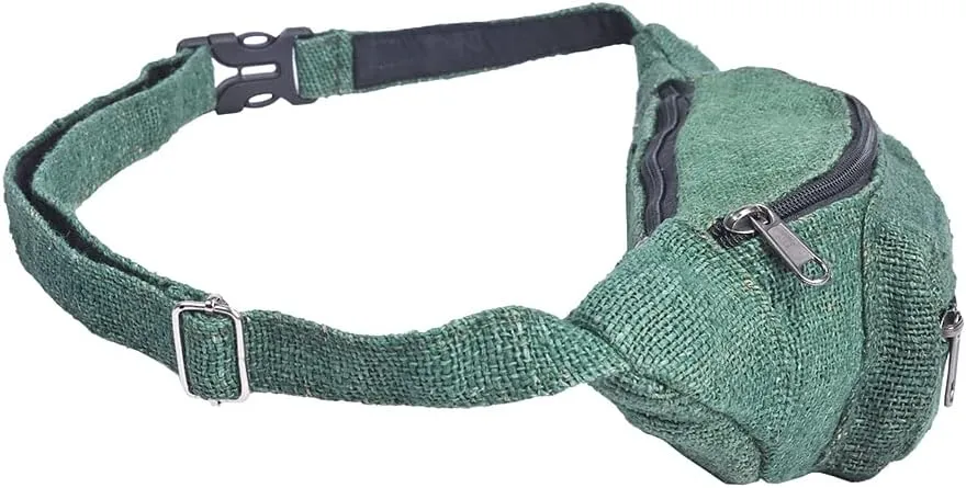 The Collection Royal Himalayan Hemp Fanny Pack, Eco-friendly, Fanny Packs Boho, Hippie Fanny Pack, Waist Belt, Travel Utility Belt