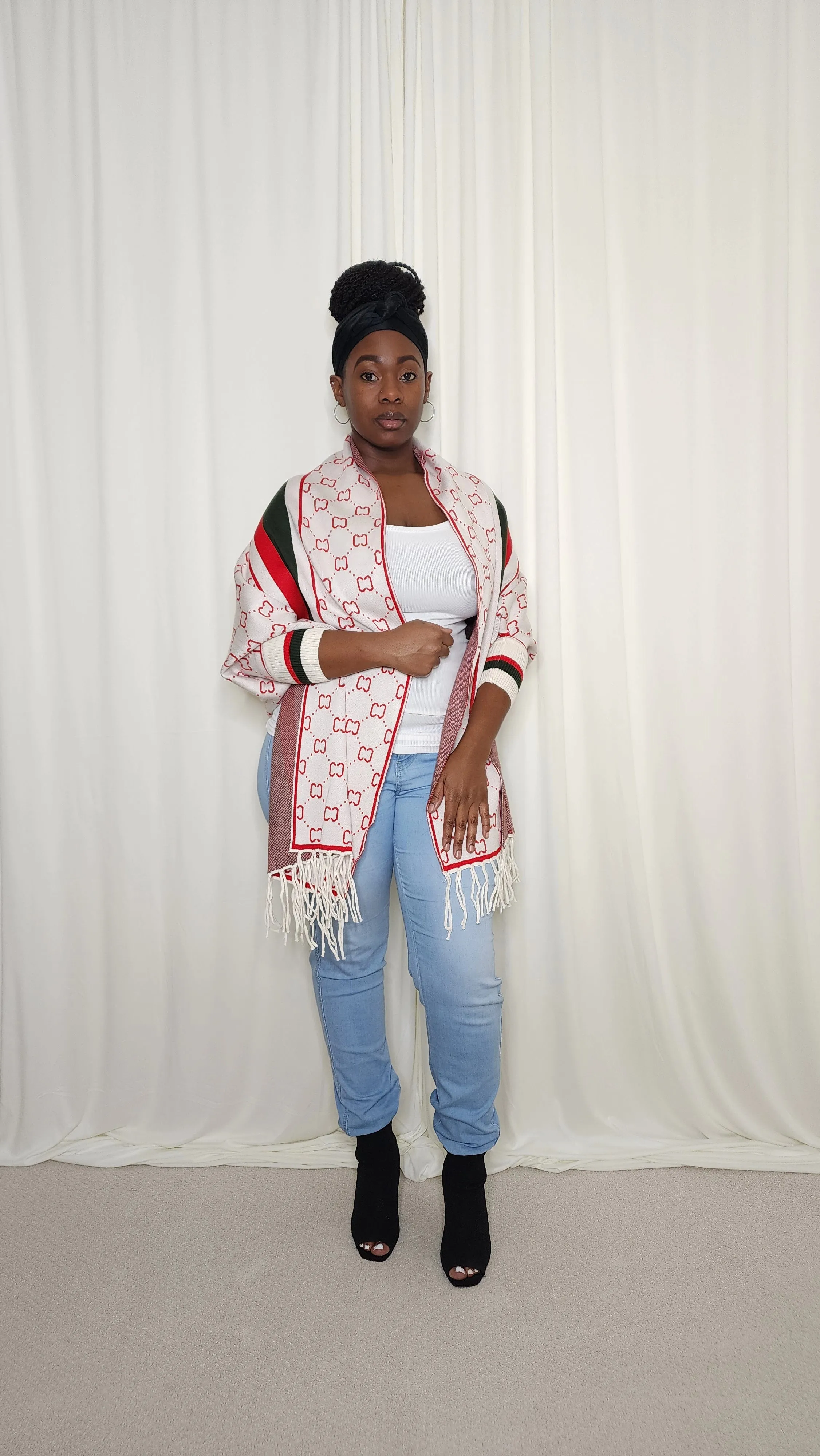 The Luxe Fringe Poncho- Cream