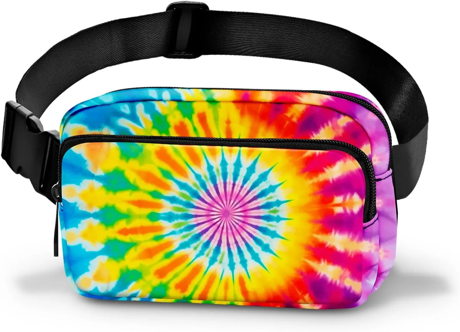 Tie Dye Fanny Pack Women Belt Bag Fashion Waist Pack Easy for Store with Adjustable Strap Traveling Hiking Running Walking