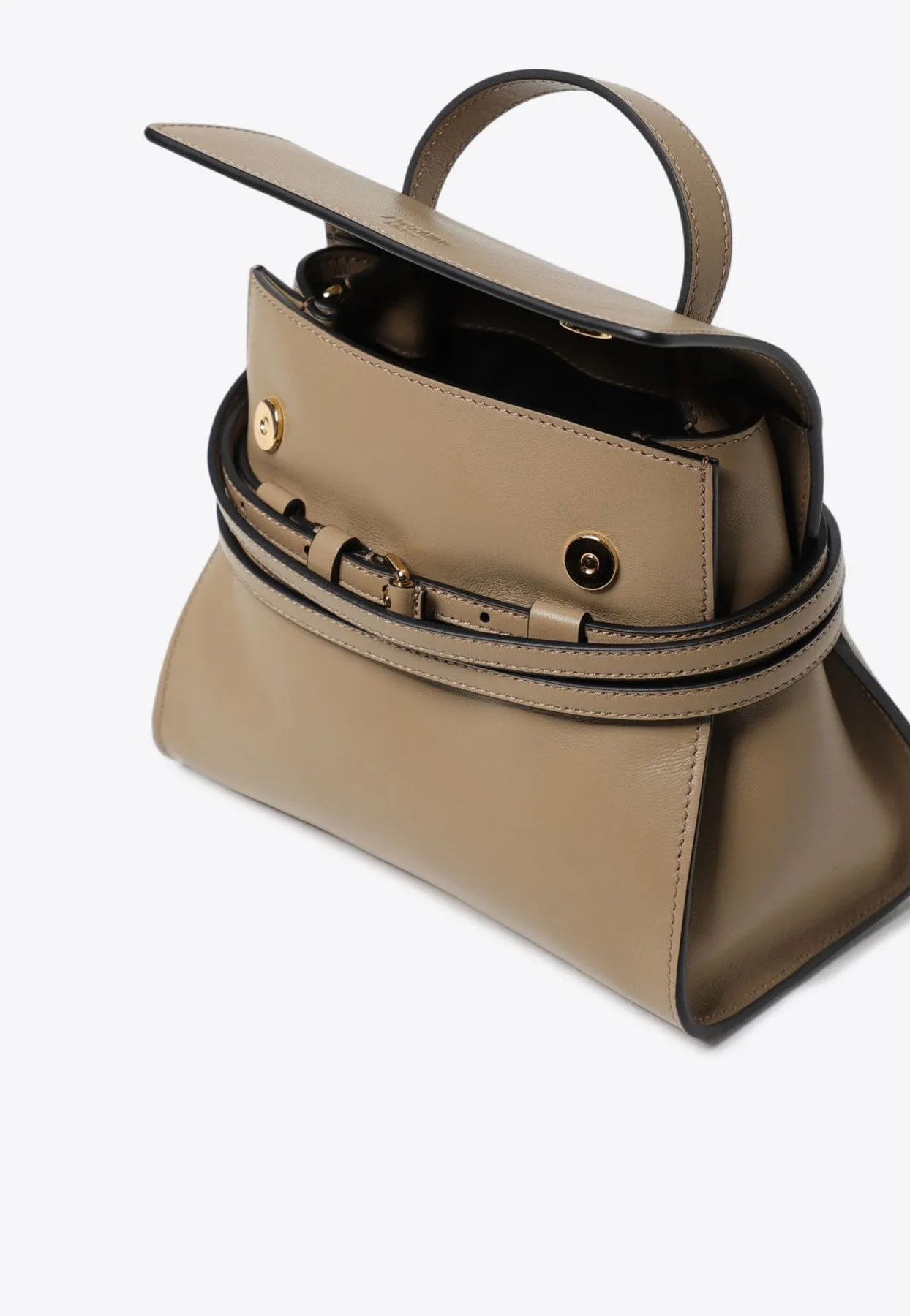 Tie Me Leather Top Handle Bag
