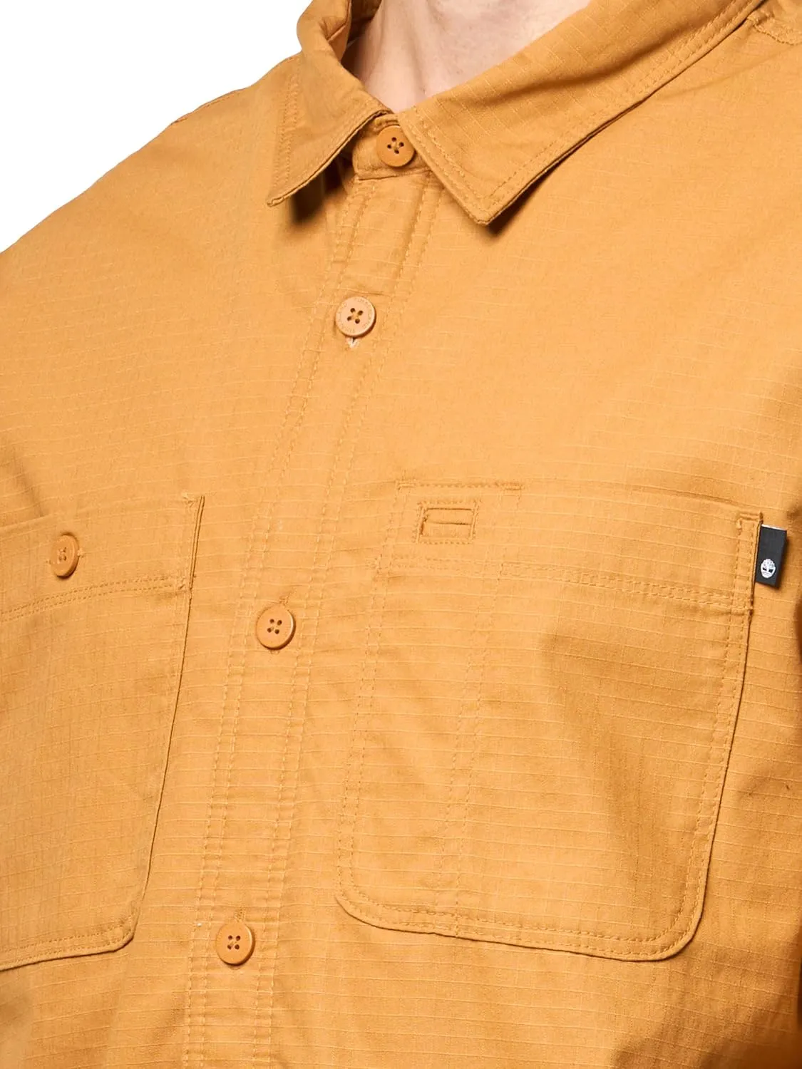 Timberland mens Printed Fleece Lined Overshirt