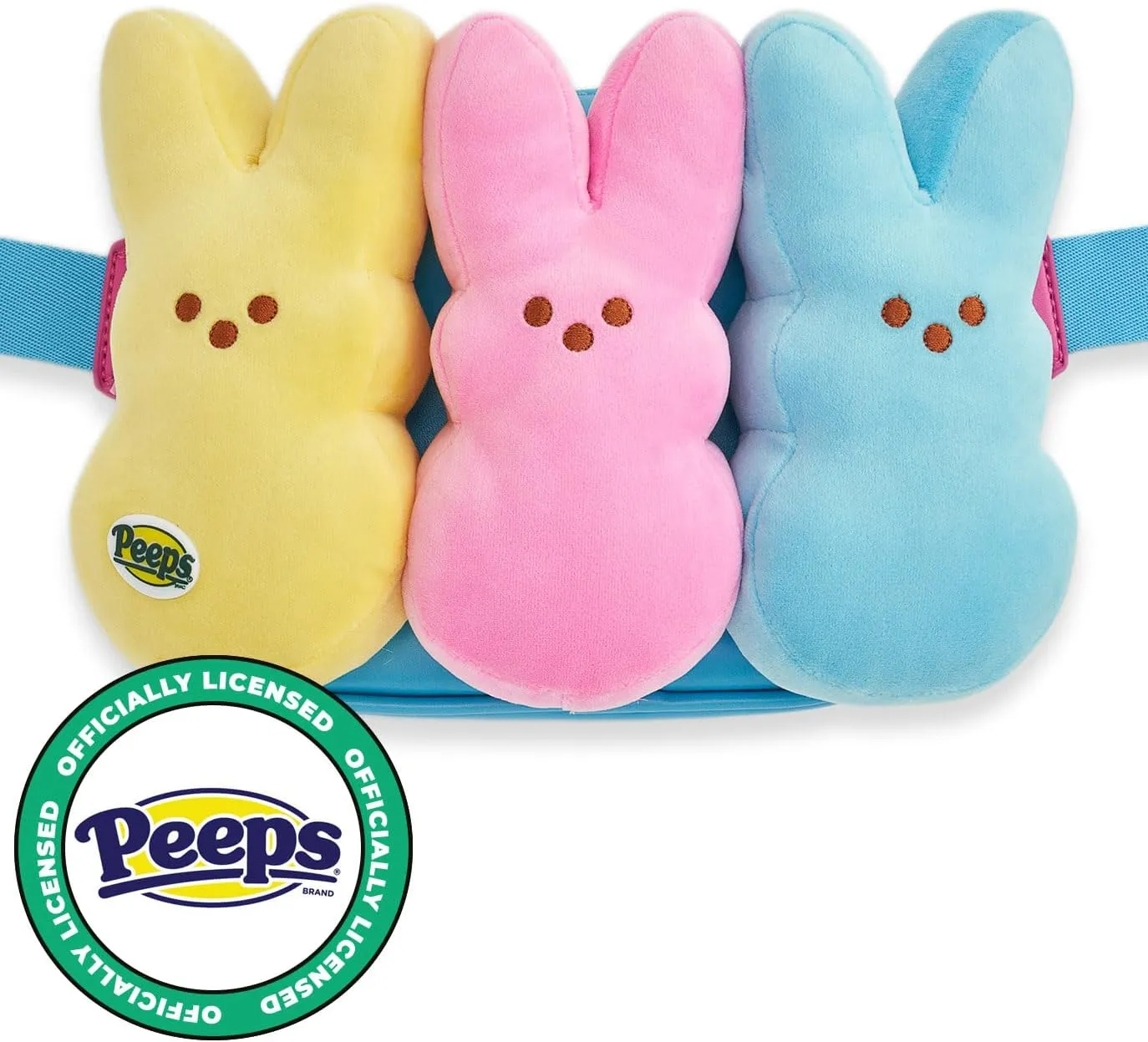Tipsy Elves Officially Licensed PEEPS Bunnies Easter Fanny Packs - Yellow, Pink, and Blue Bunny PEEPS Waist Packs - Colorful and Fun Bag for Egg Hunts, Photos & Parties