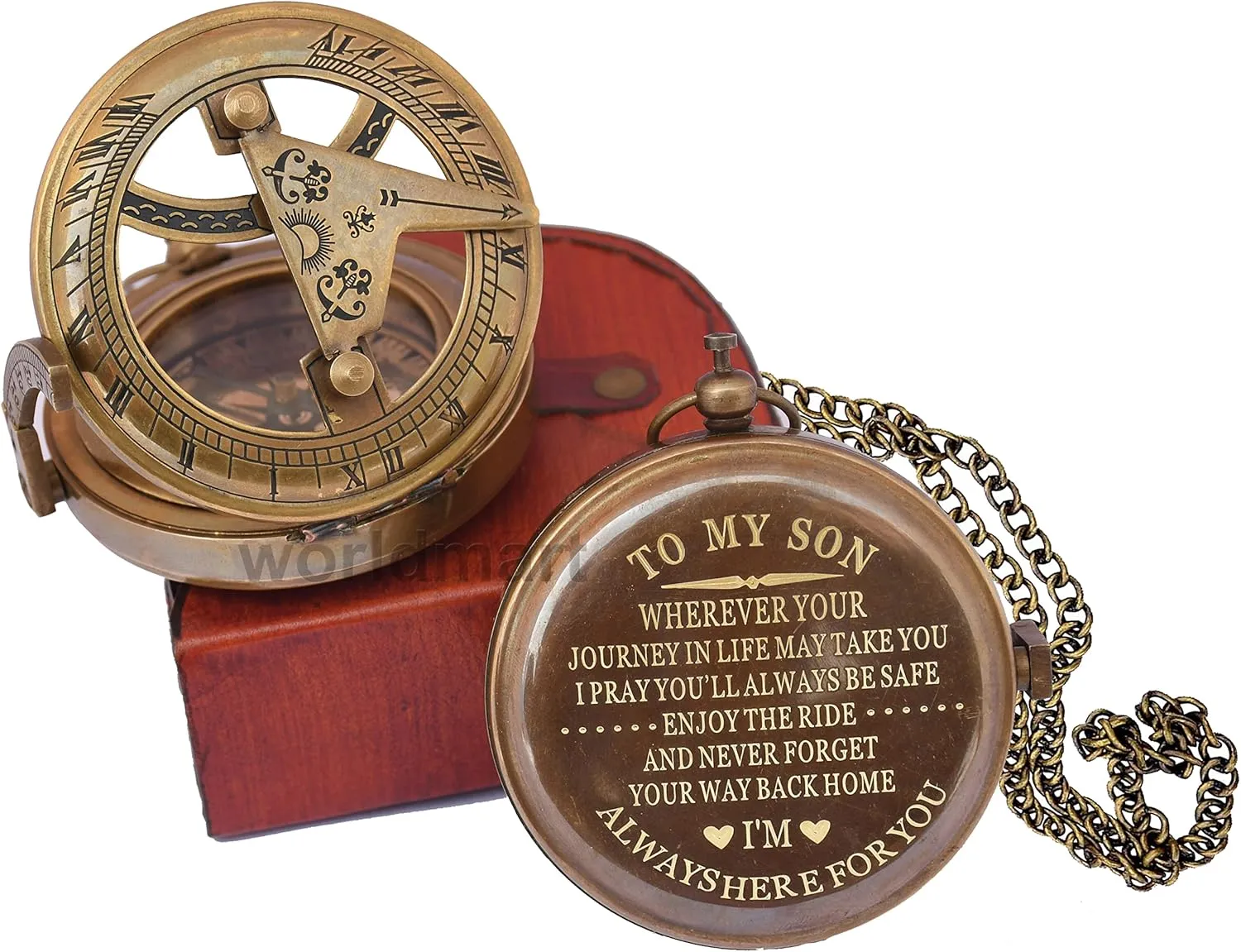 “to My Son ” Camping Compass Engraving with Gift Compass -Mom to Son -Dad to Son Gift- for Loved Ones Gift on Any Occasion