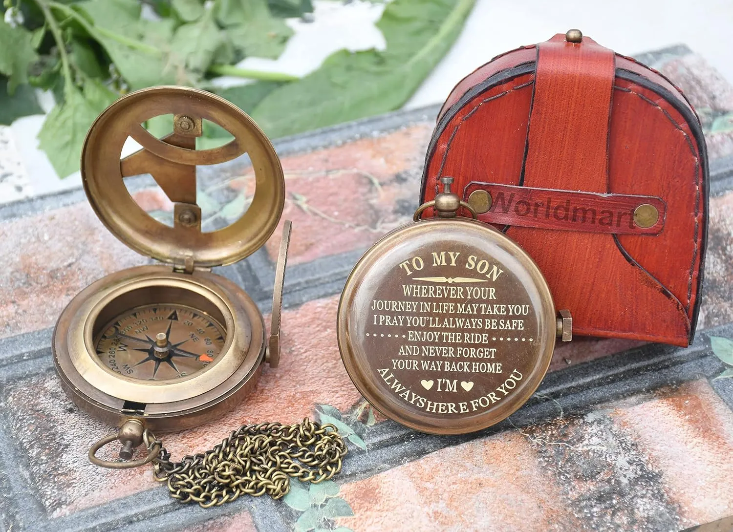 “to My Son ” Camping Compass Engraving with Gift Compass -Mom to Son -Dad to Son Gift- for Loved Ones Gift on Any Occasion