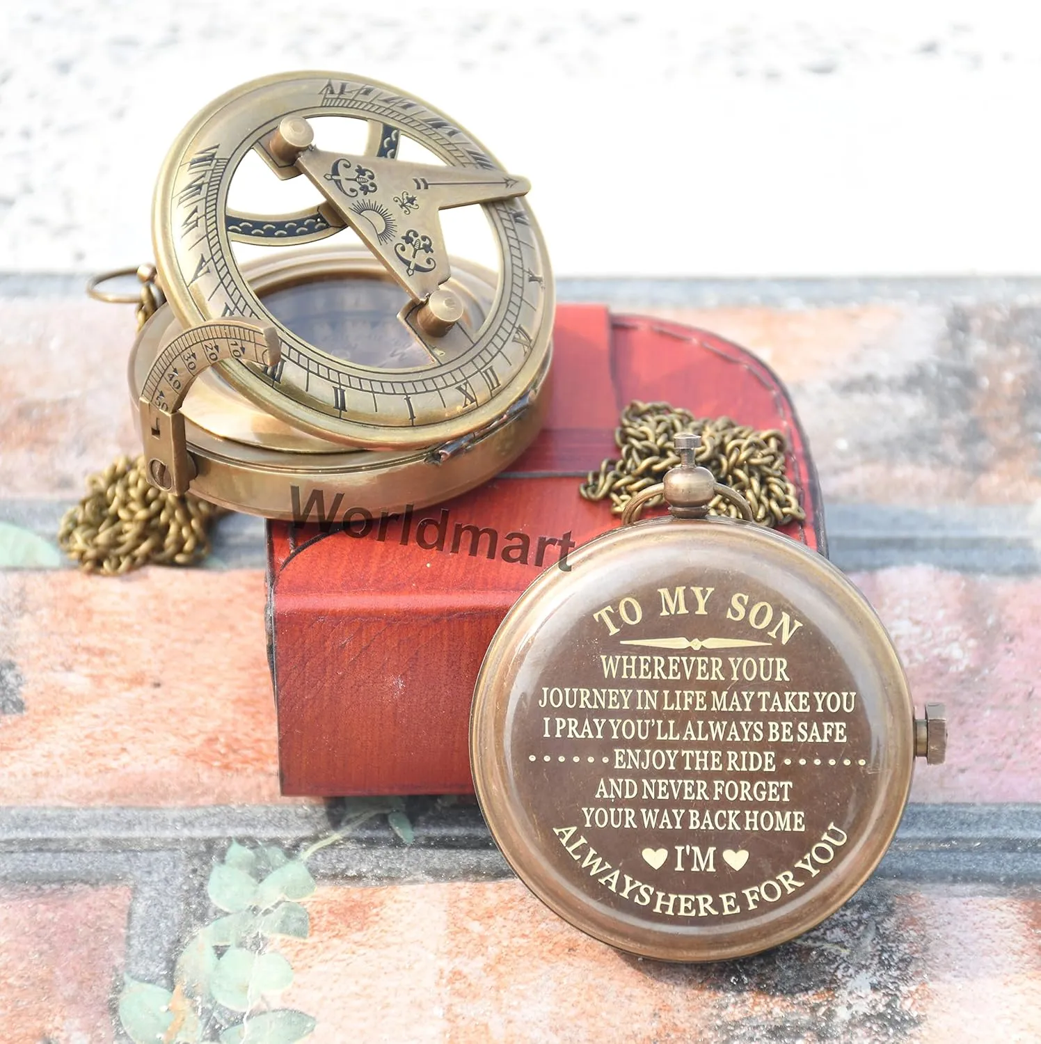 “to My Son ” Camping Compass Engraving with Gift Compass -Mom to Son -Dad to Son Gift- for Loved Ones Gift on Any Occasion