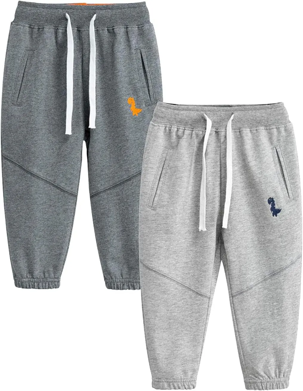 Toddler Boys Jogger Active Athletic Pants Dinosaur Sweatpants (1-Pack 2-Pack