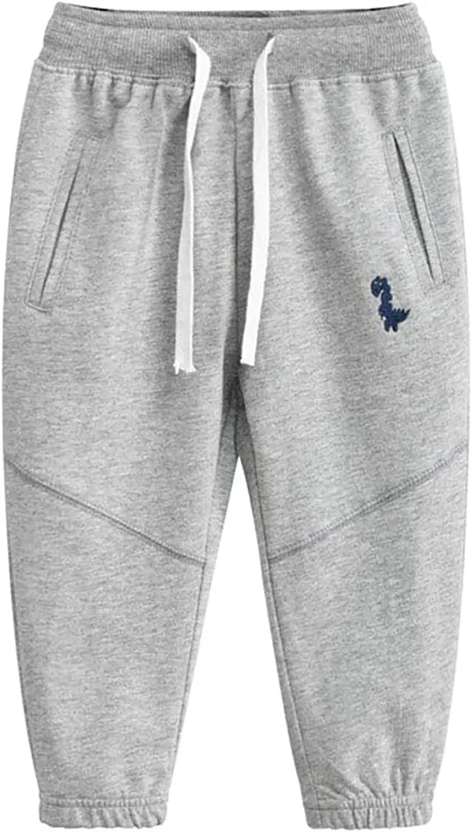 Toddler Boys Jogger Active Athletic Pants Dinosaur Sweatpants (1-Pack 2-Pack