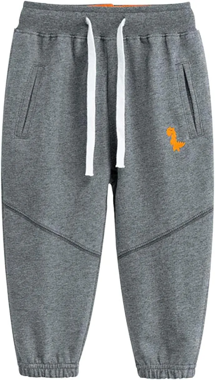 Toddler Boys Jogger Active Athletic Pants Dinosaur Sweatpants (1-Pack 2-Pack