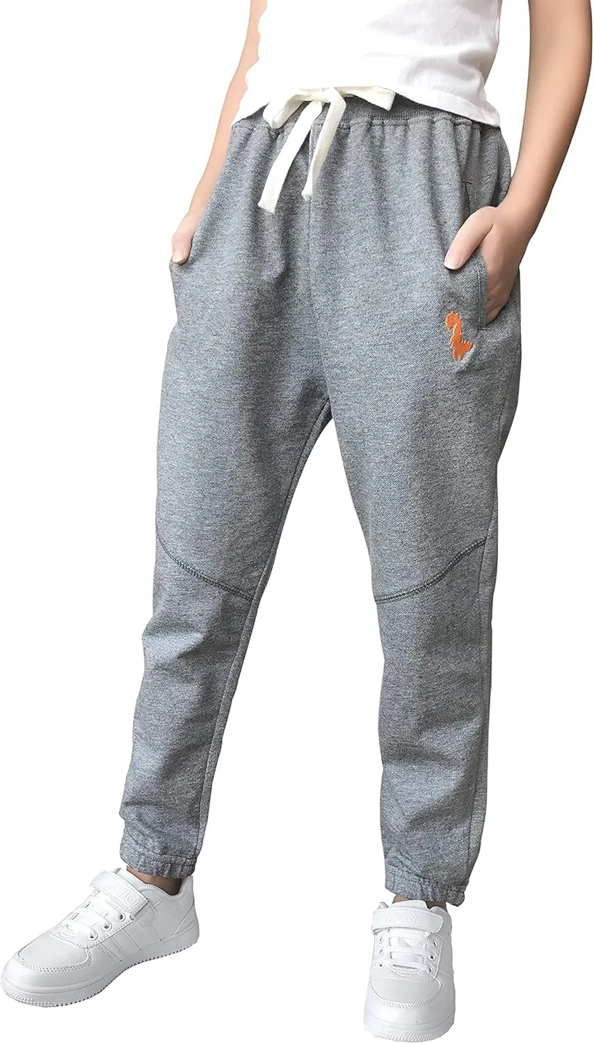 Toddler Boys Jogger Active Athletic Pants Dinosaur Sweatpants (1-Pack 2-Pack