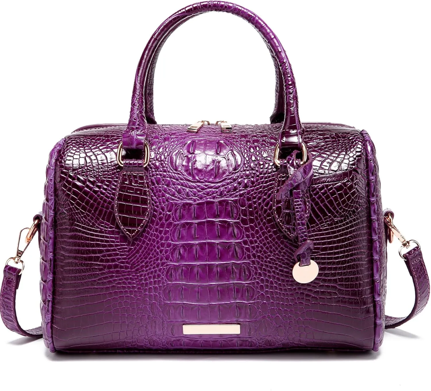 Top-Handle Crocodile Purses For Women Crossbody Leather Bags Trendy Large Capacity Tote with Shoulder Strap