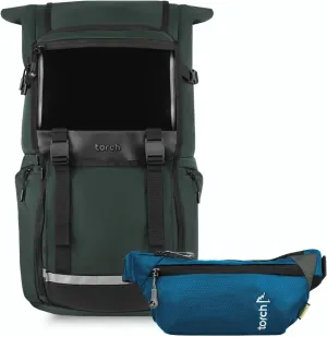 torch 35L Travel Laptop Backpack On-the-Go Set (Dinam & Tajimi)