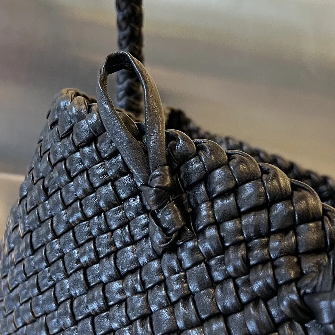 TOSCA CALFSKIN 27 BAG Refined BLACK Veneta IN Bottega Easy tracking