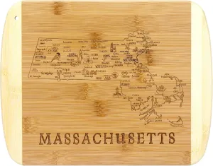Totally Bamboo A Slice of Life Massachusetts State Serving and Cutting Board, 11" x 8.75"