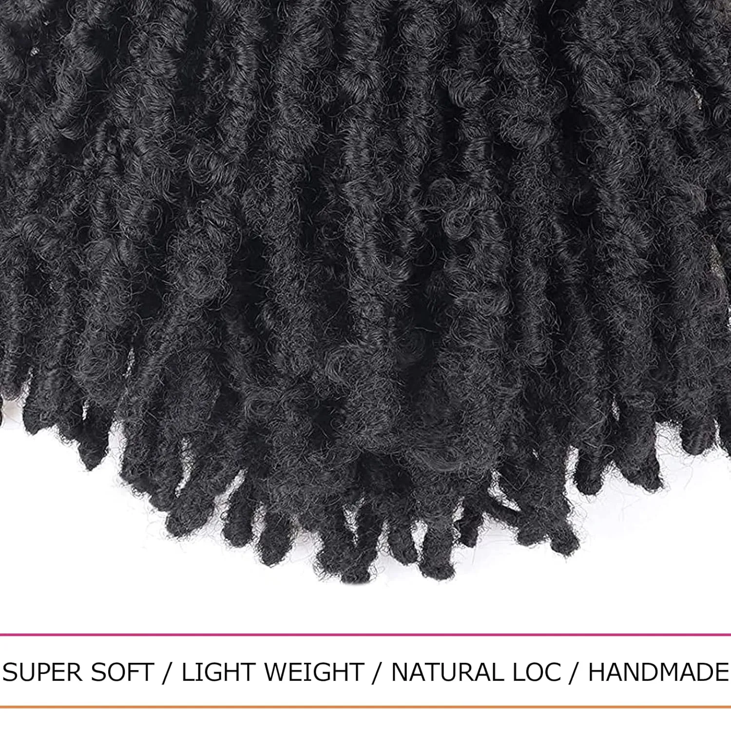 TOYOTRESS Butterfly Locs Crochet Hair - 14 inch 8 Pcs Pre-twisted Distressed Crochet Braids Pre-looped Synthetic Braiding Hair Extensions (14 Inch,1B)