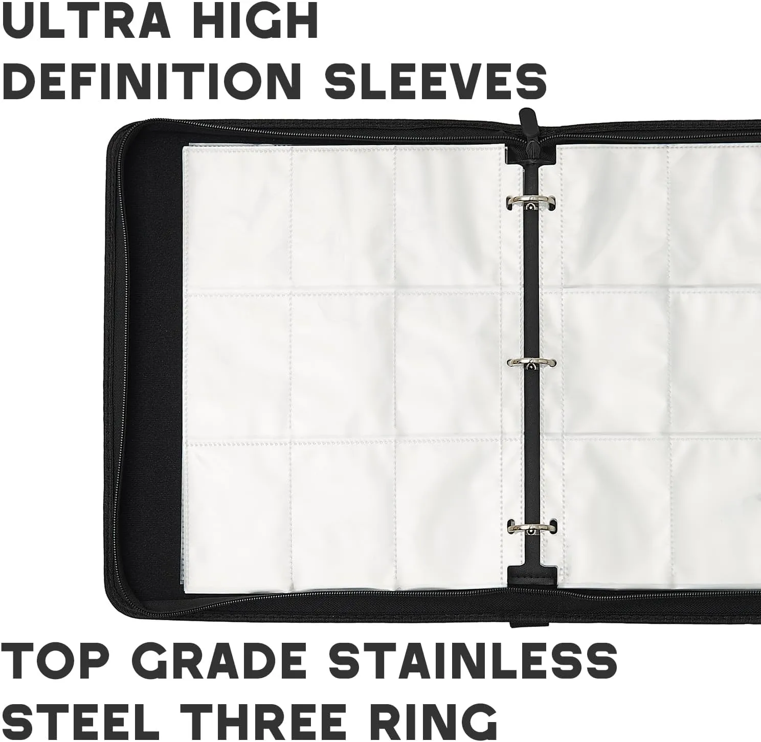 Trading Card Binder 9-Pocket with Handle, Red and Black, Join My Team Design 900 Pockets (Orange, 900)