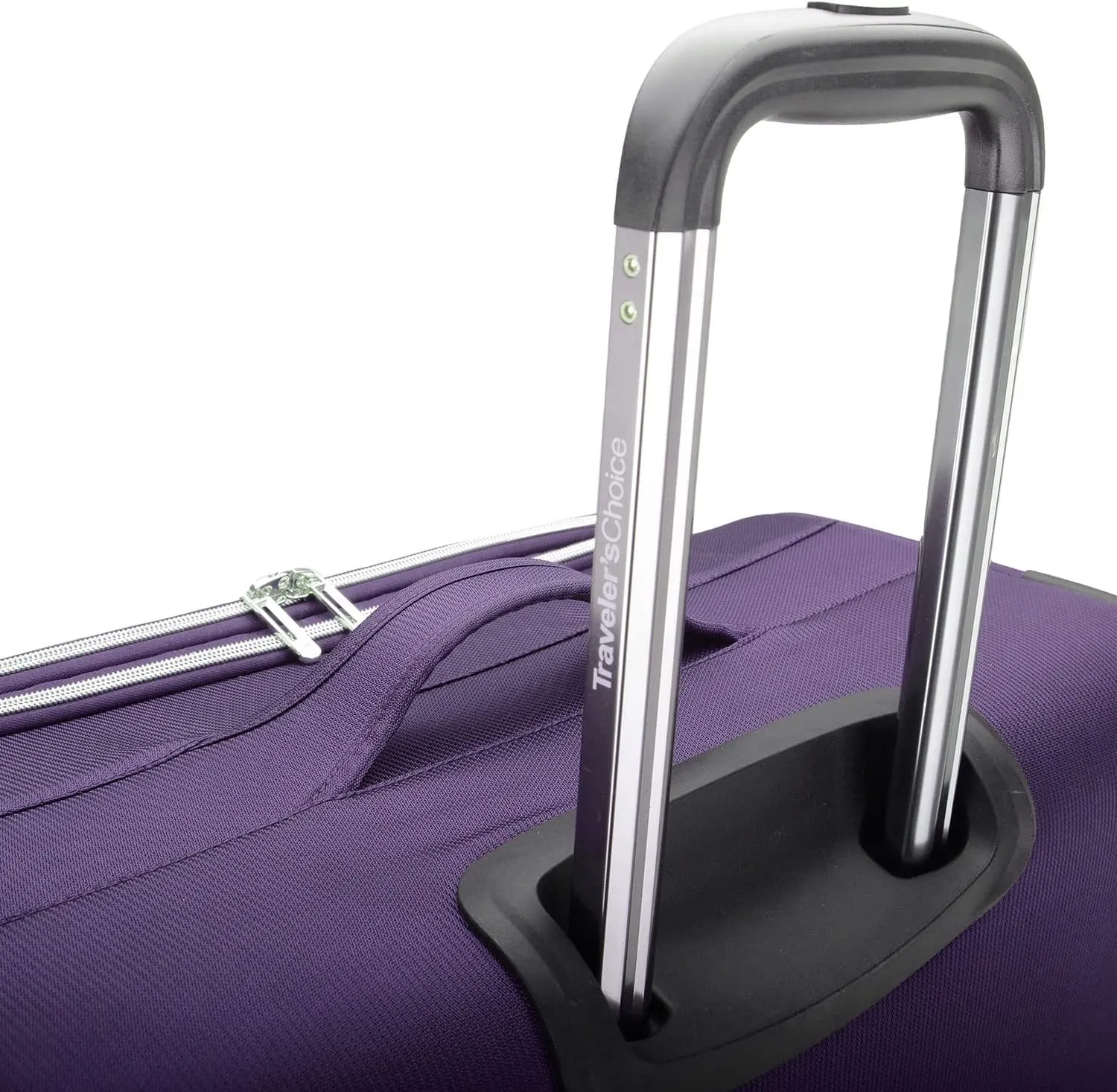 Traveler's Choice Lares Softside Expandable Luggage with Spinner Wheels, Purple, Checked 30-Inch