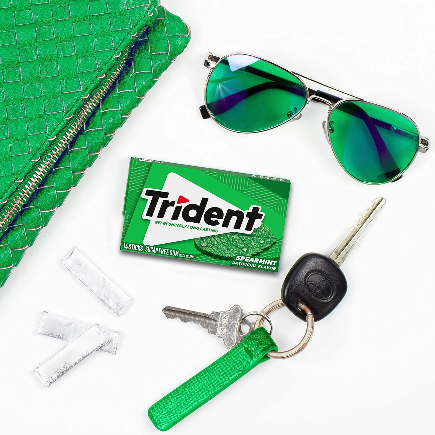 Trident Spearmint Sugar Free Gum, 24 Packs of 14 Pieces (336 Total Pieces)