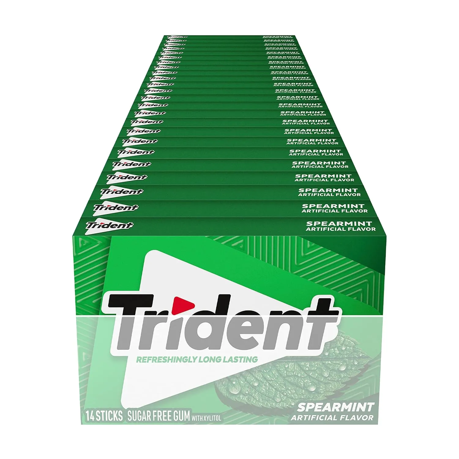 Trident Spearmint Sugar Free Gum, 24 Packs of 14 Pieces (336 Total Pieces)