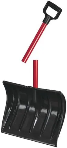 True Temper Klondike 1574600 18-Inch Poly Snow Shovel/Pusher with Steel Handle