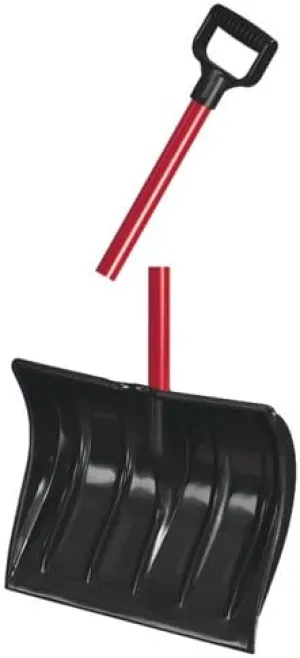 True Temper Klondike 1574600 18-Inch Poly Snow Shovel/Pusher with Steel Handle