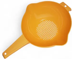 Tupperware 2 Quart Colander Strainer with Handle in Orange