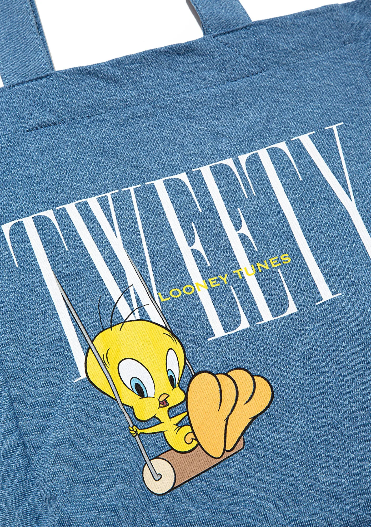 Tweety Printed Indigo Shopper Bag
