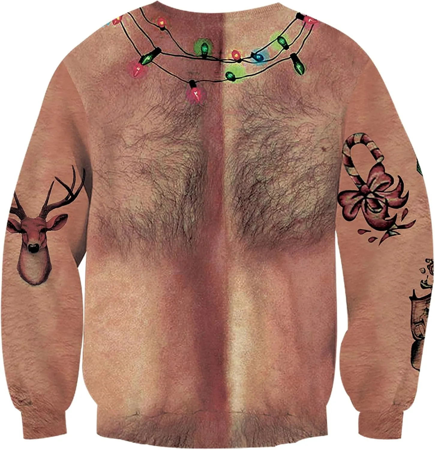 uideazone Unisex Ugly Christmas Sweater 3D Printed Funny Crewneck Pullover Sweatshirts for Xmas Party Celebration