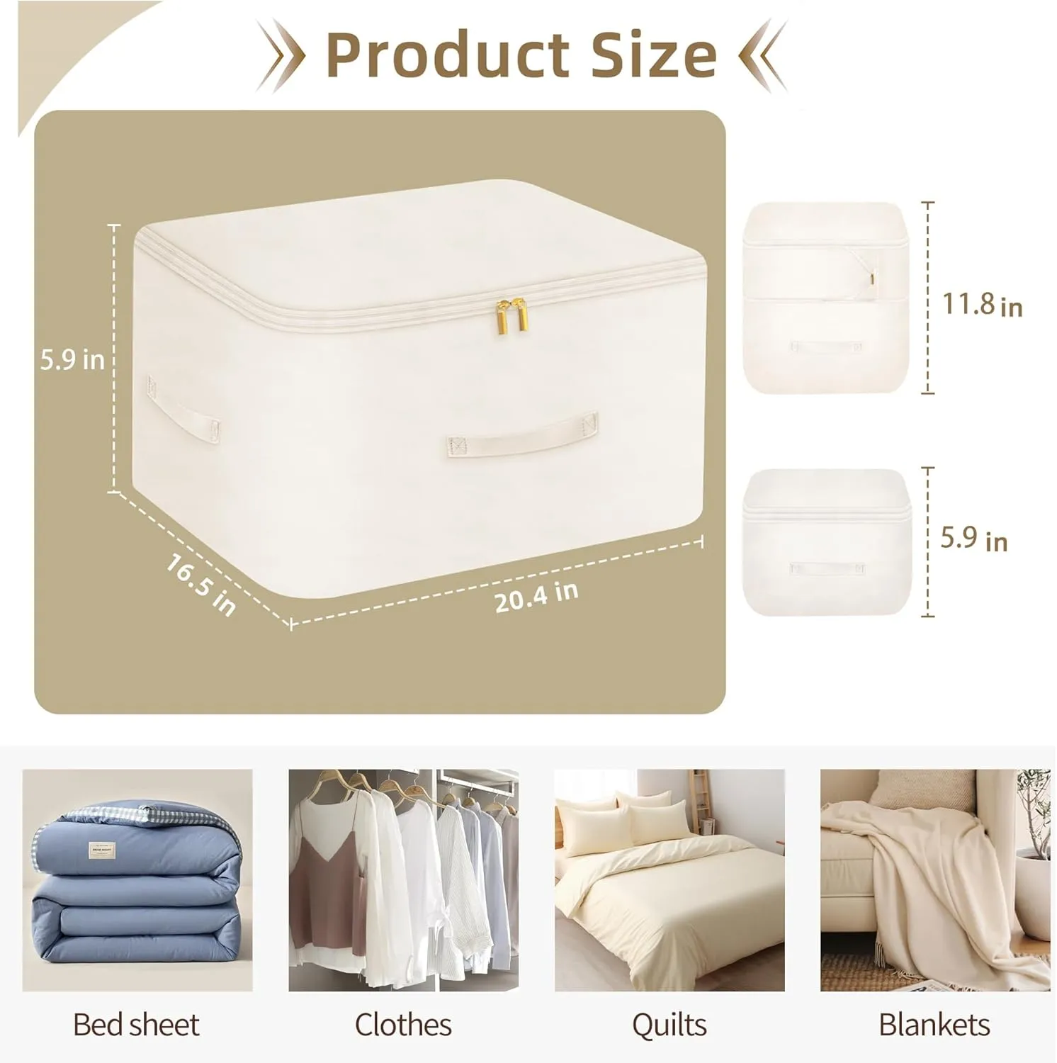 Ultra Space Saving Self Compression Organizer, Comforter Storage Bag for Clothes, Blankets, Pillows, Duvet, Comforters, Bedding Sets and Much More (Blue,L - 54 * 42 * 30cm)
