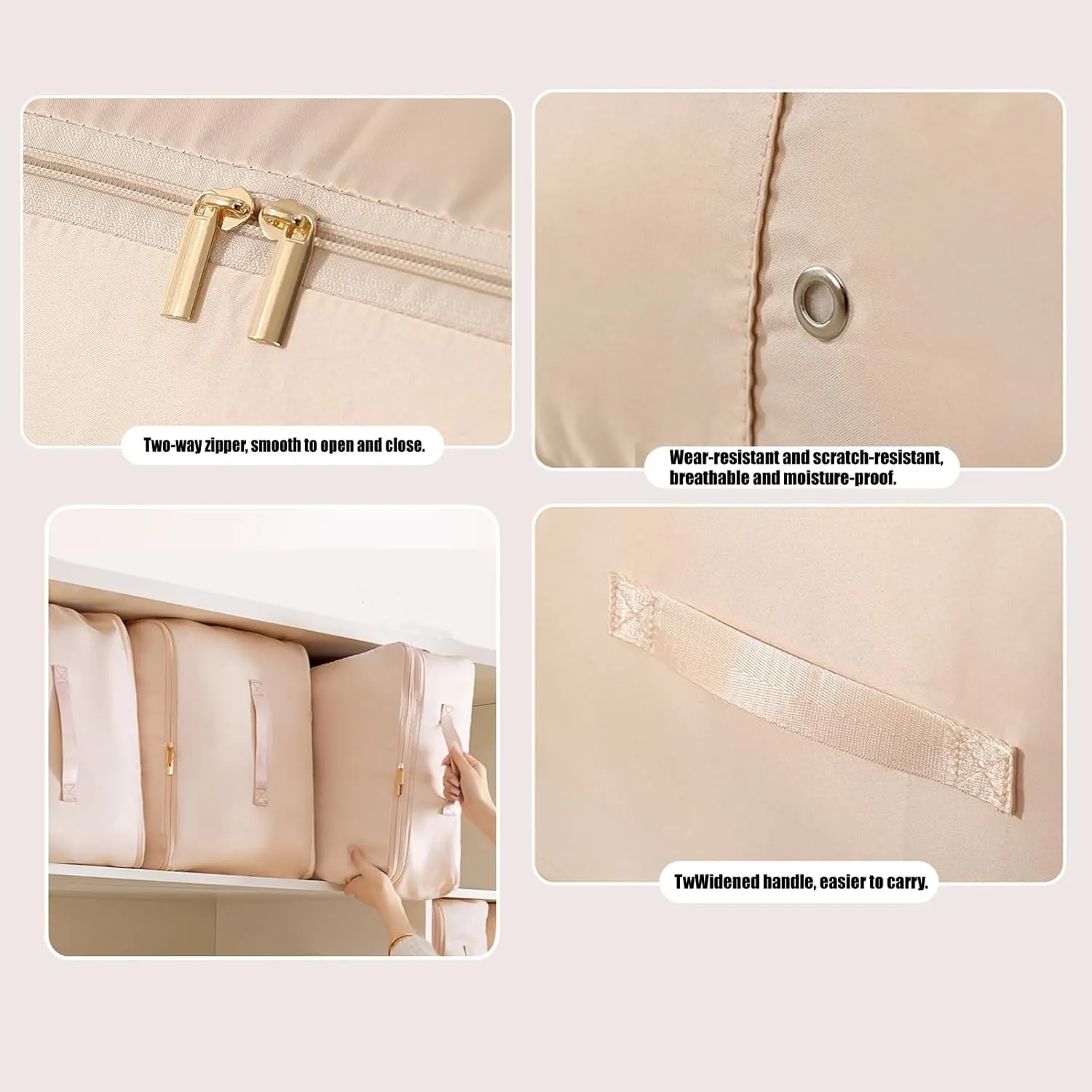 Ultra Space Saving Self Compression Organizer,Blanket Organizers And Storage,Space Bags, Organizer Bags for Comforters,Clothes,Winter Clothes Storage (Pink, XL(54 * 42 * 60CM))