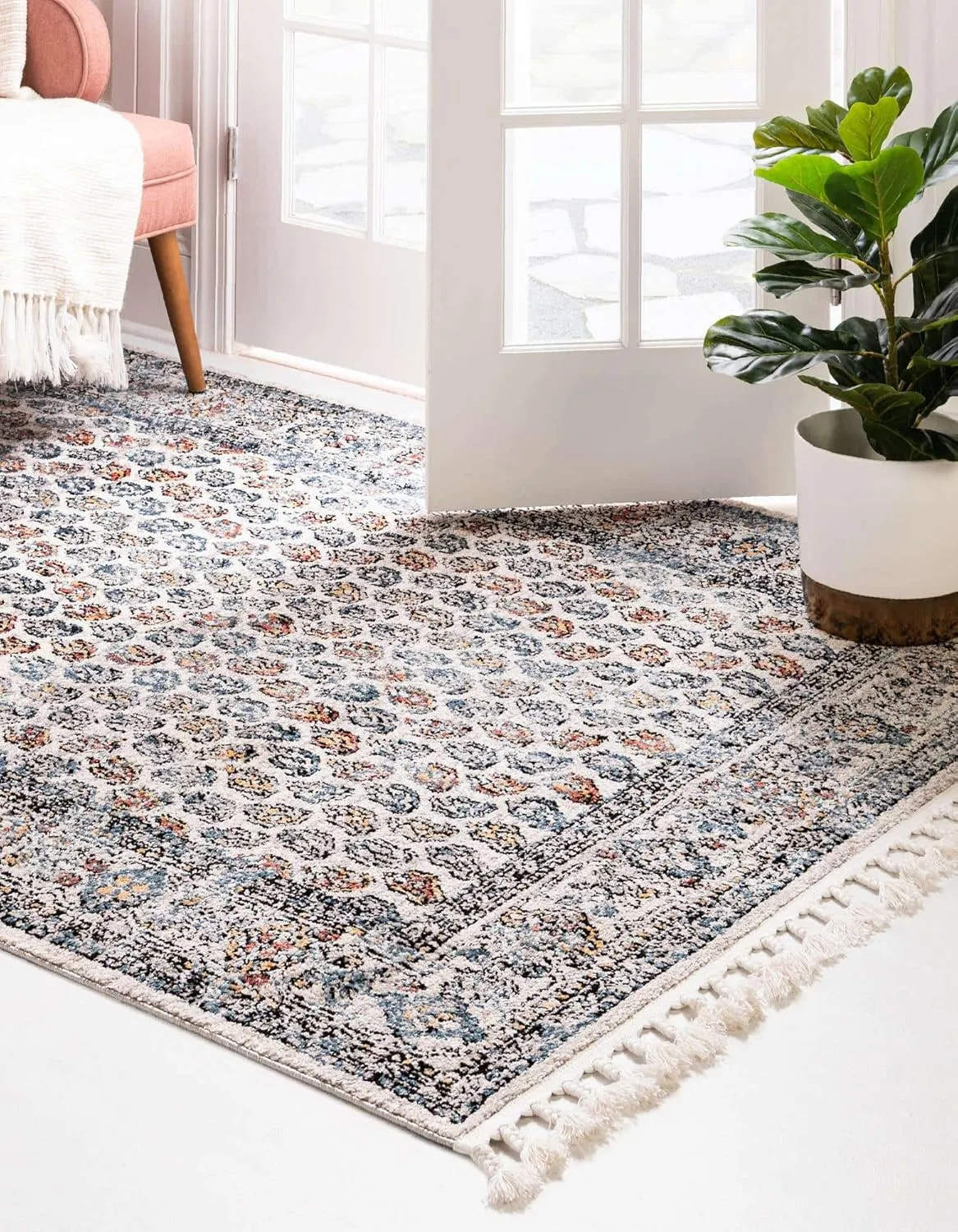 Unique Loom Aramis Collection Area Rug - Solal (2' x 3' 1" Rectangle, Multi/ Black)