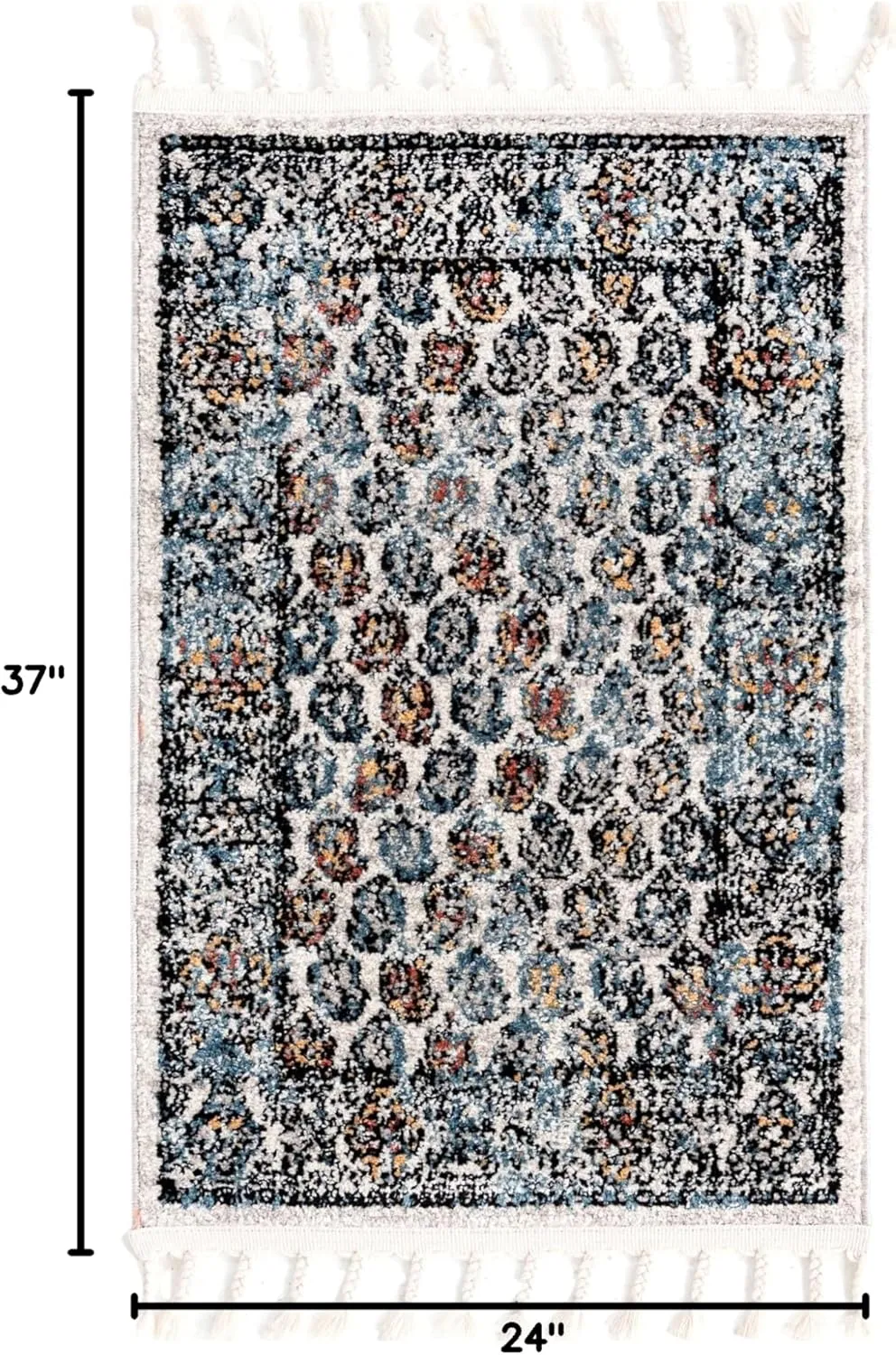 Unique Loom Aramis Collection Area Rug - Solal (2' x 3' 1" Rectangle, Multi/ Black)