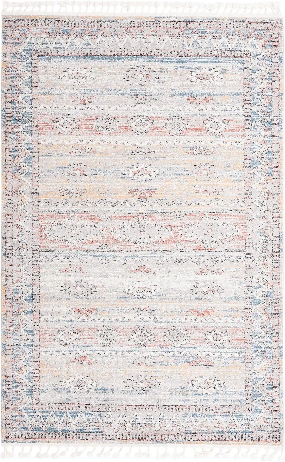 Unique Loom Aramis Collection Area Rug - Tal (6' 1" x 9' Rectangle, Multi/ Black)