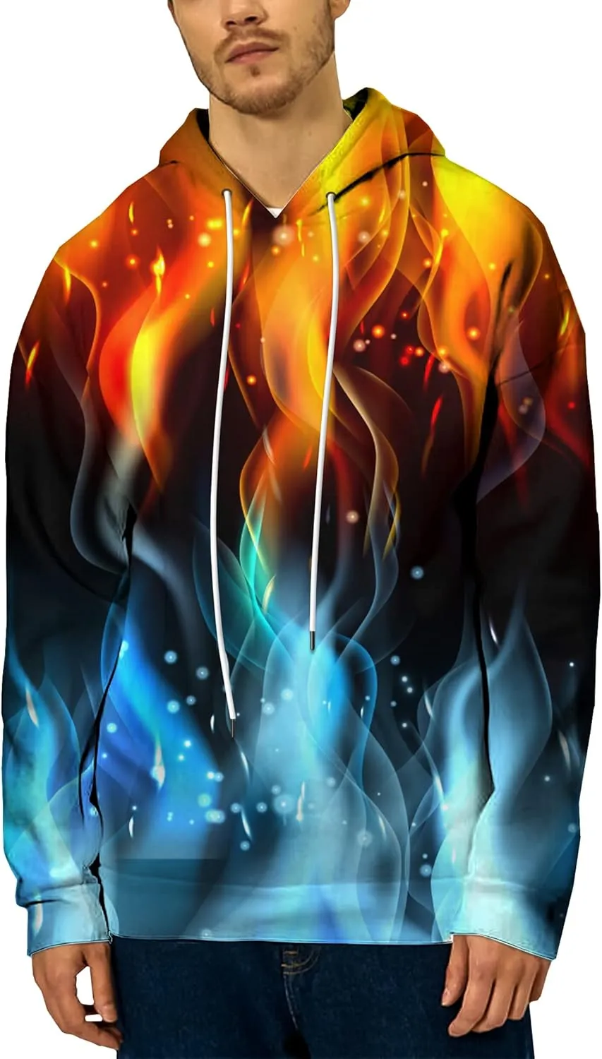 Unisex 3D Printed Hoodies Graphic Pullover Hooded Sweatshirt for Men Women
