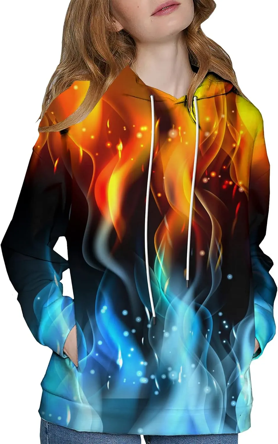 Unisex 3D Printed Hoodies Graphic Pullover Hooded Sweatshirt for Men Women