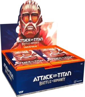 UniVersus Attack on Titan: Battle for Humanity - Booster Display - Contains 24 Booster Packs (11 Cards Each), Deck-Building Collectible Card Game