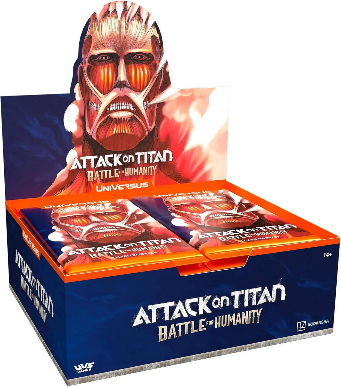 UniVersus Attack on Titan: Battle for Humanity - Booster Display - Contains 24 Booster Packs (11 Cards Each), Deck-Building Collectible Card Game